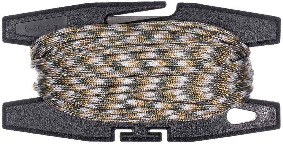 Paracord Spool Tool with 50 Feet of 550 7 Inner Strand Parachute Cord
