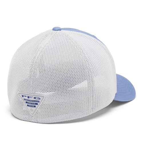Columbia Unisex PFG Hooks Mesh Ball Cap, Bluebell/Cool Grey, Large/X-Large
