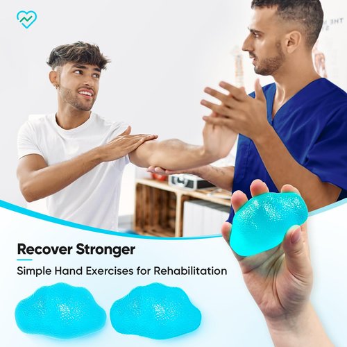 FitBeast Stress Balls for Adults, Hand Exercise Balls 6 Pack, Stress Relief & Grip Strength Trainer, Squishy Balls & Squeeze Balls for Arthritis, Carpal Tunnel, Hand Therapy with 3 Resistance Levels