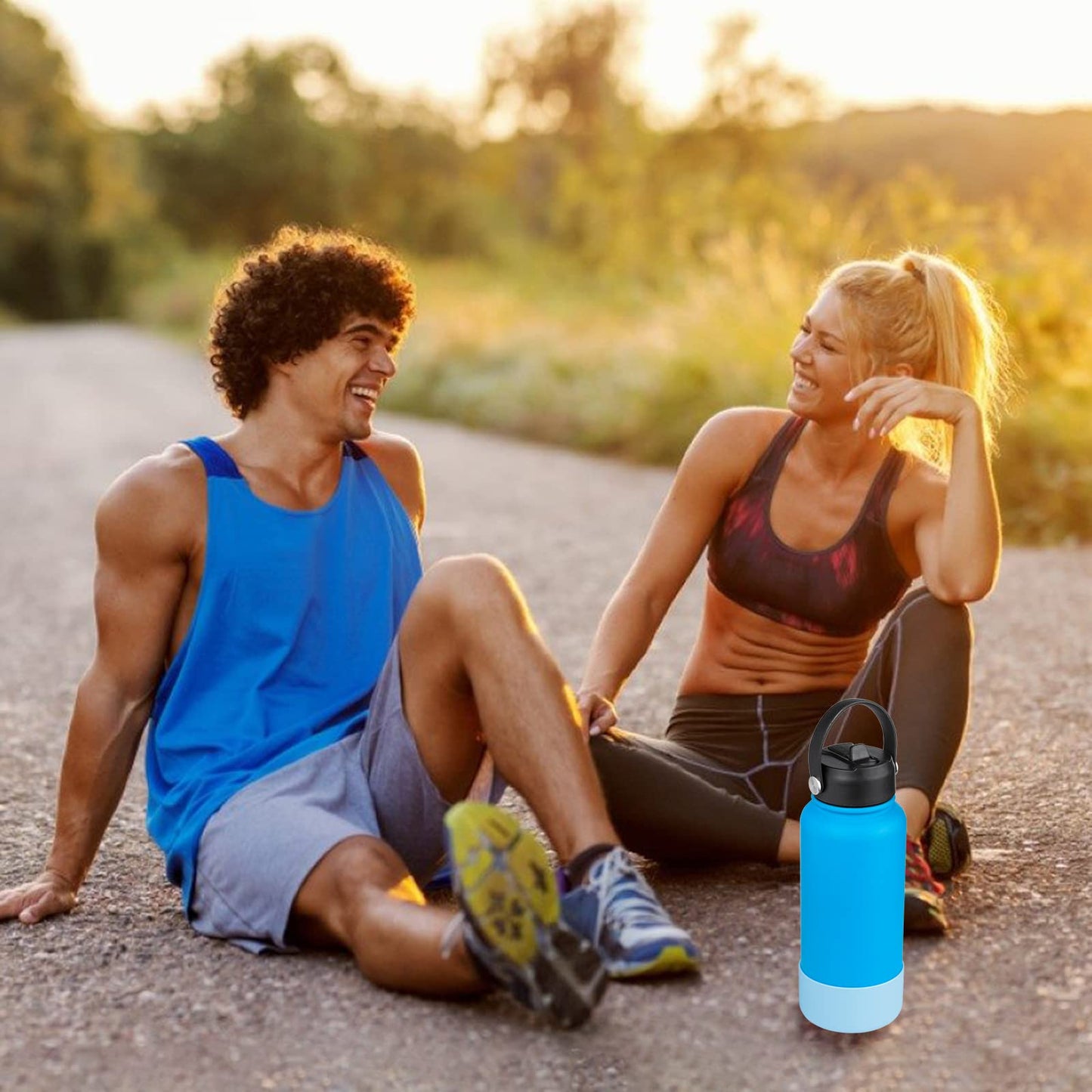 Spout Lid and Silicone Protective Boot Combo for Hydro Flask Wide Mouth 32 oz 40 oz Water Bottle, Anti-slip Sleeve for Hydro Flask Water Bottle