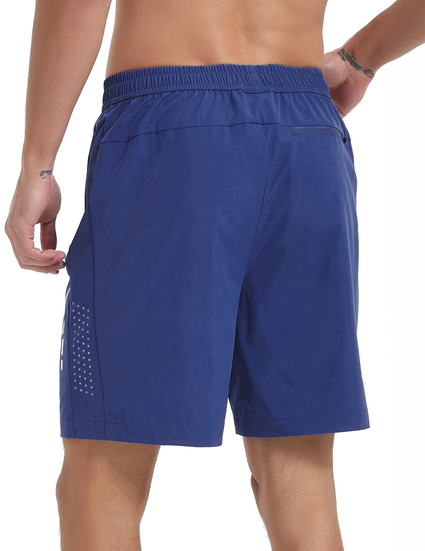 Men's Athletic Running Shorts Quick Dry Workout Gym Shorts 7" Lightweight Sports Active Training Tennis Hiking Shorts Royal Blue XL