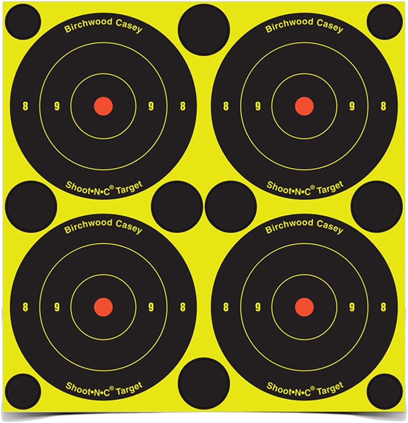 Birchwood Casey 12" Eze-Scorer Sight-in Practice Shoot-Up Brilliant White Paper Targets for Indoor and Outdoor Use