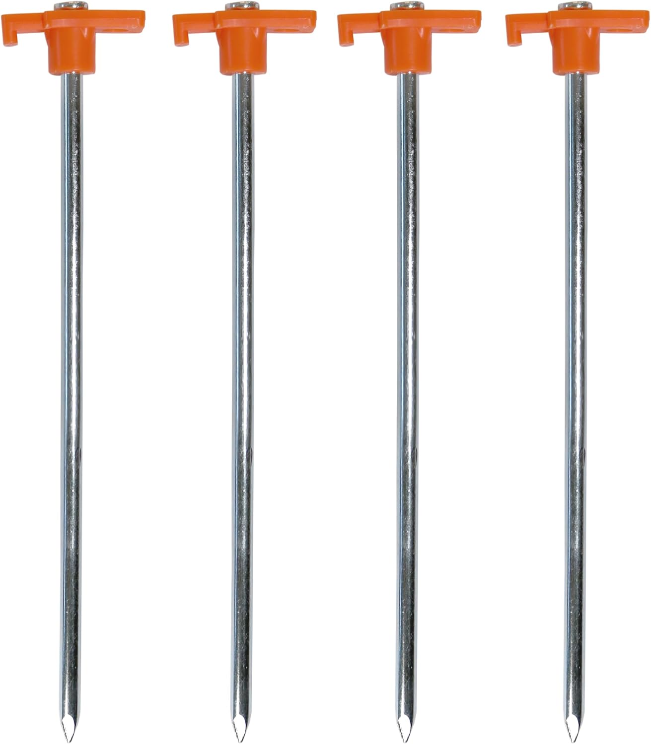 Coghlan's Steel Nail Pegs for Camping, Heavy-Duty Tent Stakes for Outdoor Anchoring, Durable Ground Anchors for Secure Setup, 4-Pack, 10-Inch