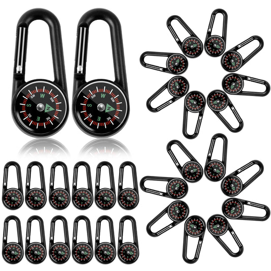 30 Pcs Mini Compass Keychain for Kids Bulk, Small Pocket Magnetic Compass Survival Hiking for Outdoor Survival Camping Party Backpacking Accessory (30)