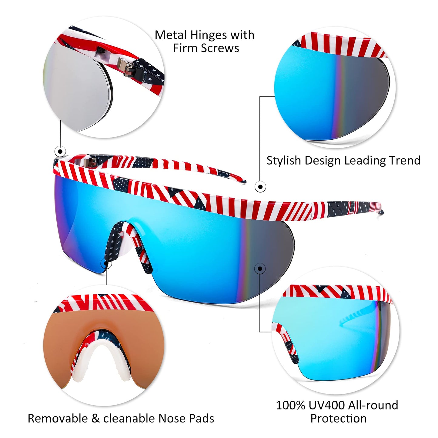 FEISEDY Oversized Mirror Shield Sport 80s Sunglasses Ski Goggles Flat Top One Piece Futuristic Visor Women Men B2522