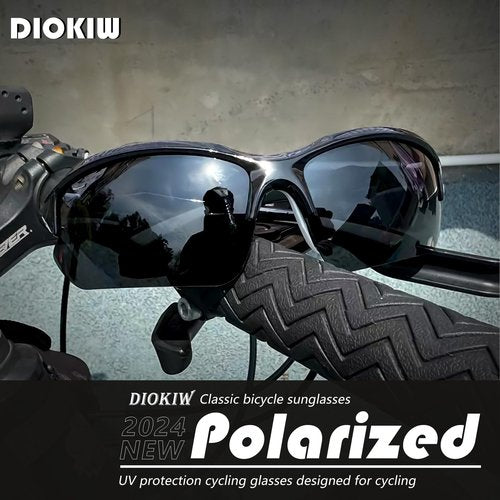 DioKiw Sports Polarized Sunglasses for Men Cycling Running Fishing UV Protection Sun Glasses Lightweight Half Frame Goggles-XH