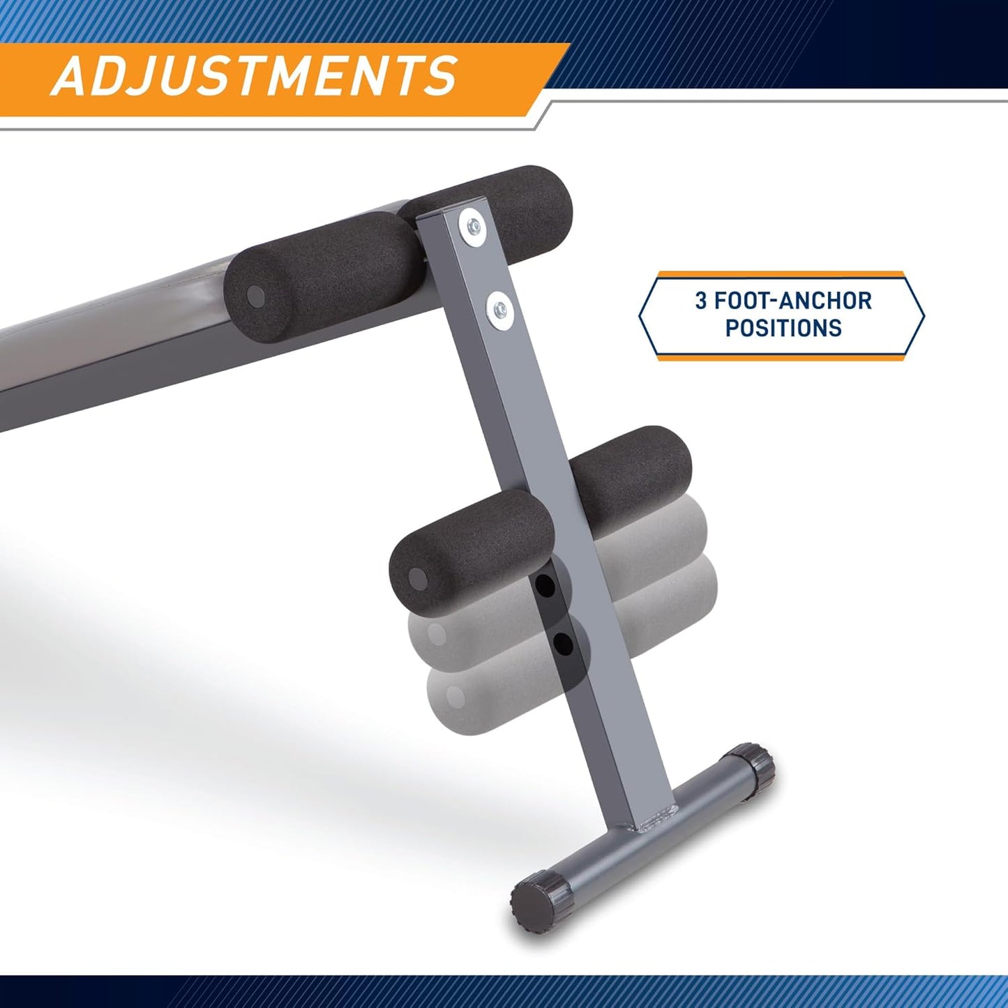 Marcy Utility Slant Board Exercise Bench for Strength Training and Home Gym Workouts