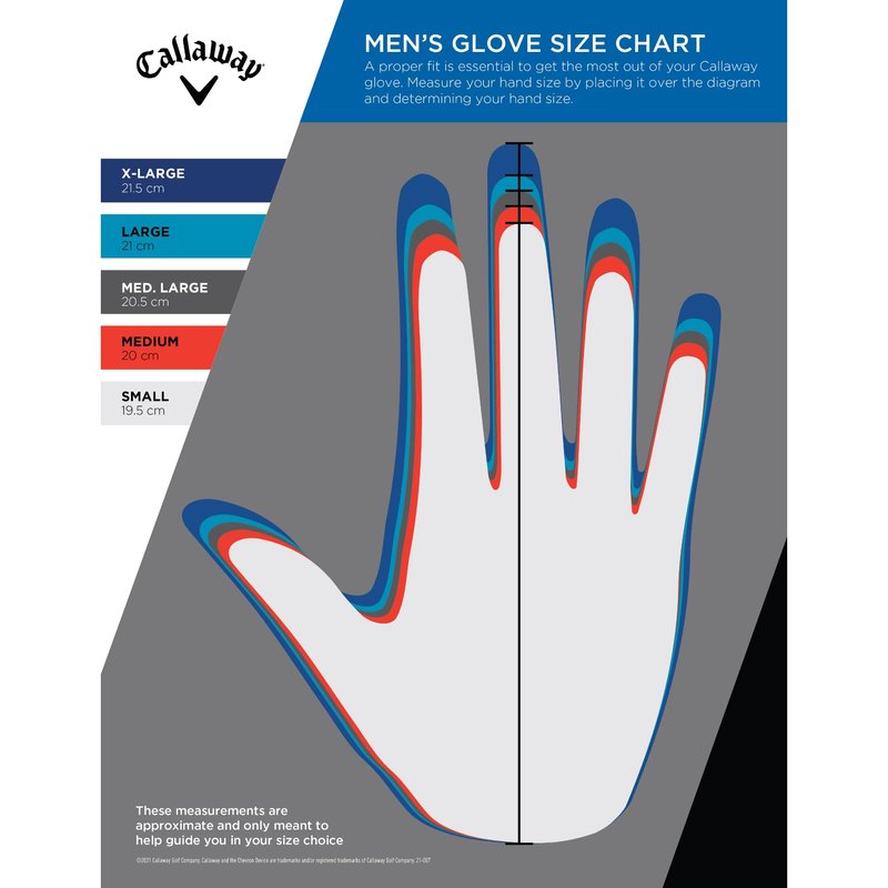 Callaway Golf Weather Spann Glove (Worn on Left Hand,USA,Large,Men's)