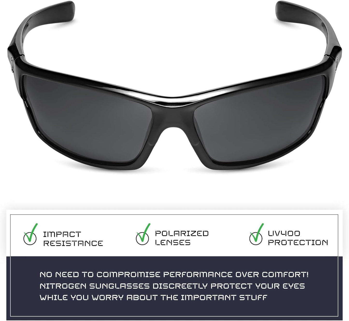 Nitrogen Polarized Wrap Around Sport Sunglasses for Men Women UV400 Driving Fishing Running Sun Glasses