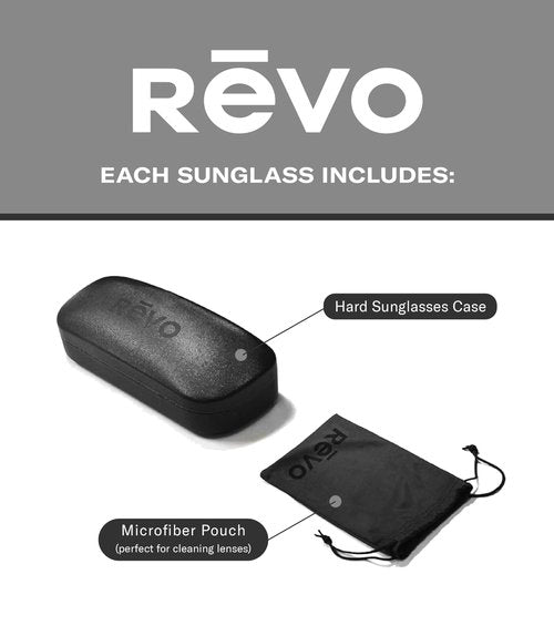 Revo Sunglasses x Kendall Toole: Polarized Lens with Handmade Eco-Acetate Pantoscopic Frame, Crosby, Tortoise Frame with Graphite Lens