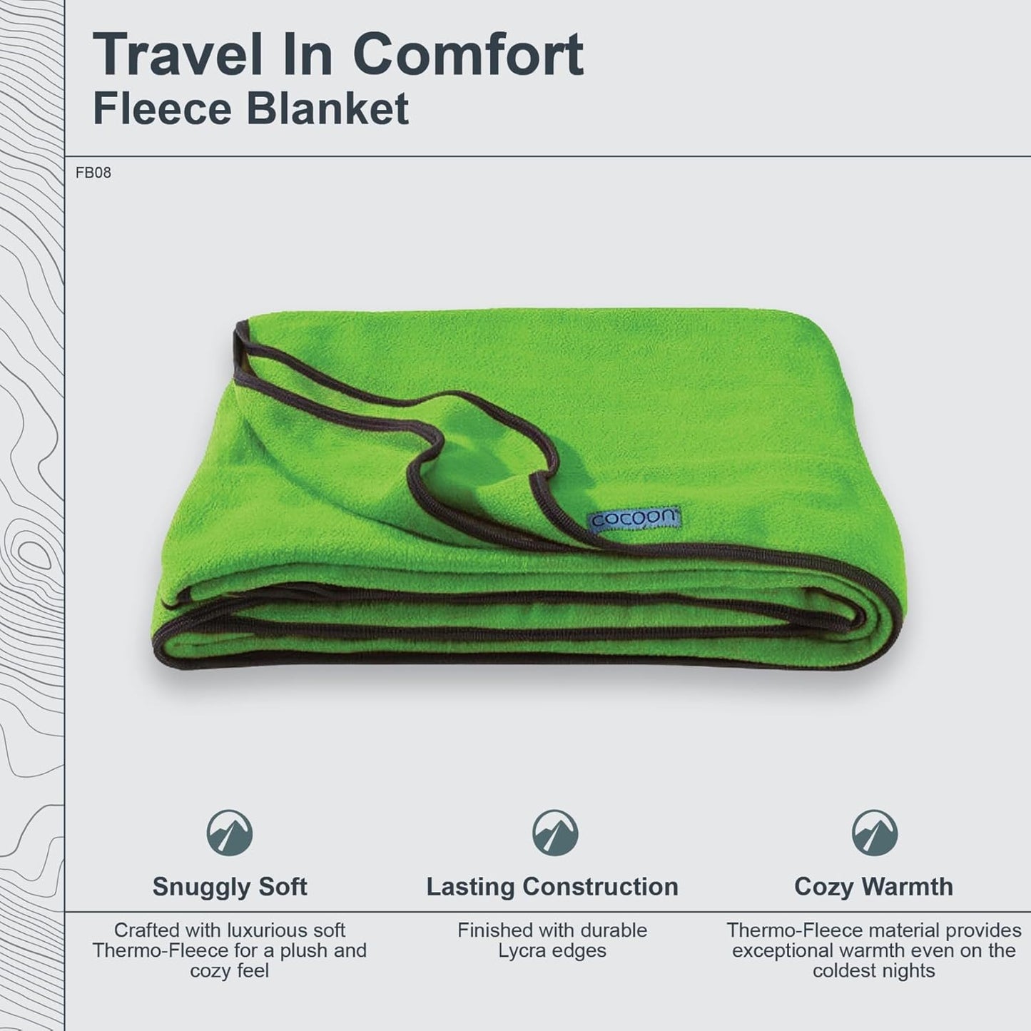 cocoon- Premium - Travel Fleece Blanket - Cozy, Soft, Warm, Lightweight - Regular 79" x 63"