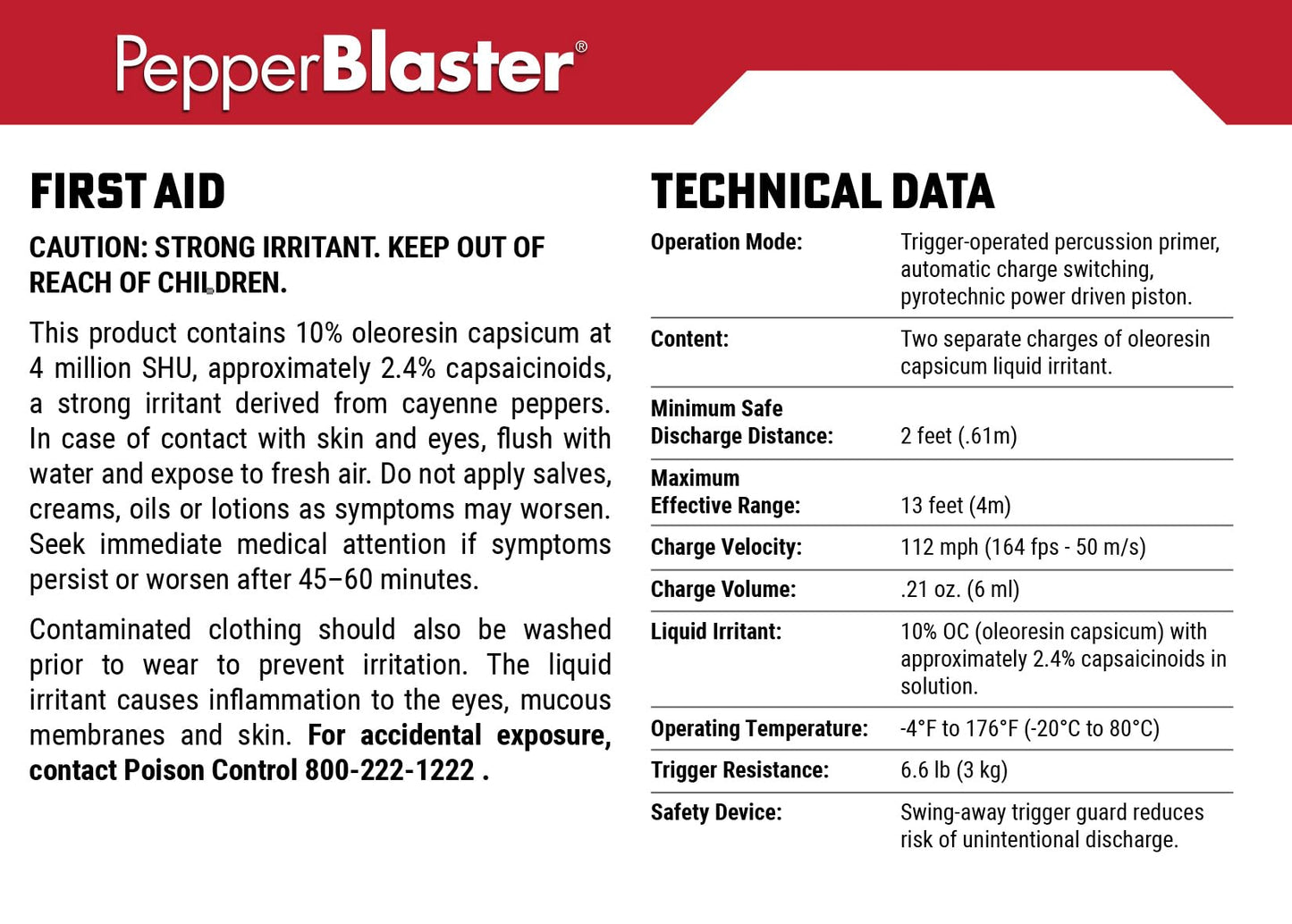 Kimber Self Defense Less-Lethal PepperBlaster 3 - (3 Pack) - Red