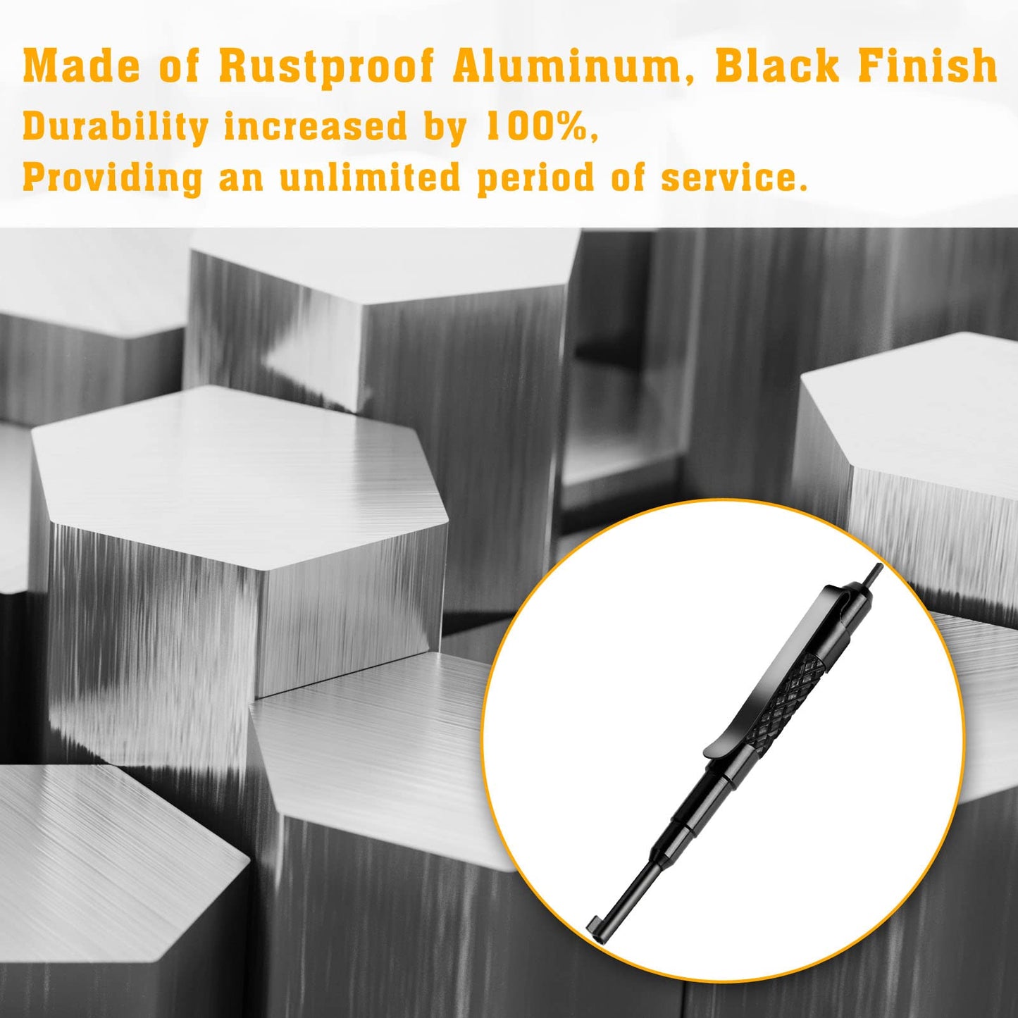 JOTOVO Aluminum Handcuffs Key, Universal Round Pocket Cuff Key with Clip for All Standard Series Hand Cuffs Fits for Police and Fire Agencies - 2PACK