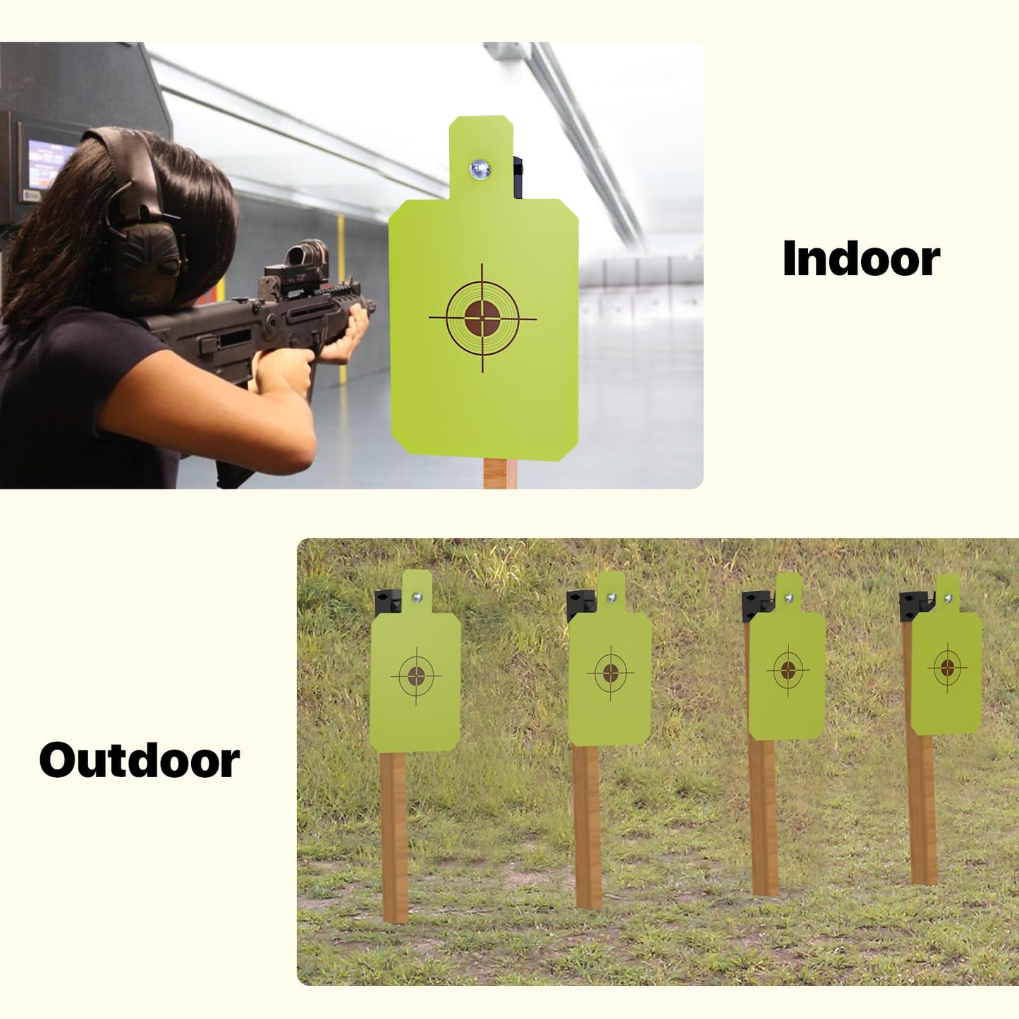 2x4 Steel Target Hanger | AR500 2x4 Shooting Target Stand Brackets | Targets Holders for Shooting | Steel Gong Targets Conversion Adapter for Range | Indoor | Outdoor 1 Pack