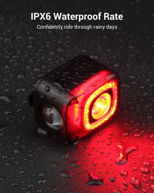 Magicshine SEEMEE 200 V3.0 USB C Rechargeable Bike Tail Lights,200 Lumens Max Output,360° Visibility Bicycle Lights, Smart Brake Sensor IPX6 Waterproof Rear Bike Lights 5 Modes for Road Urban Cyclists