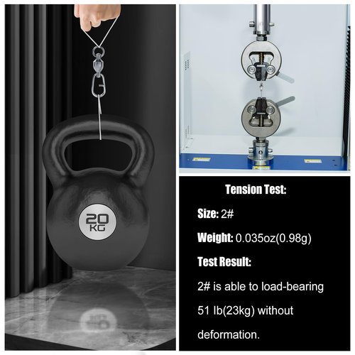 FishTrip Ball Bearing Swivel with Oval Split Rings - 25pcs Snap Swivels Fishing Tackle Saltwater Freshwater (Size 1_41lbs)