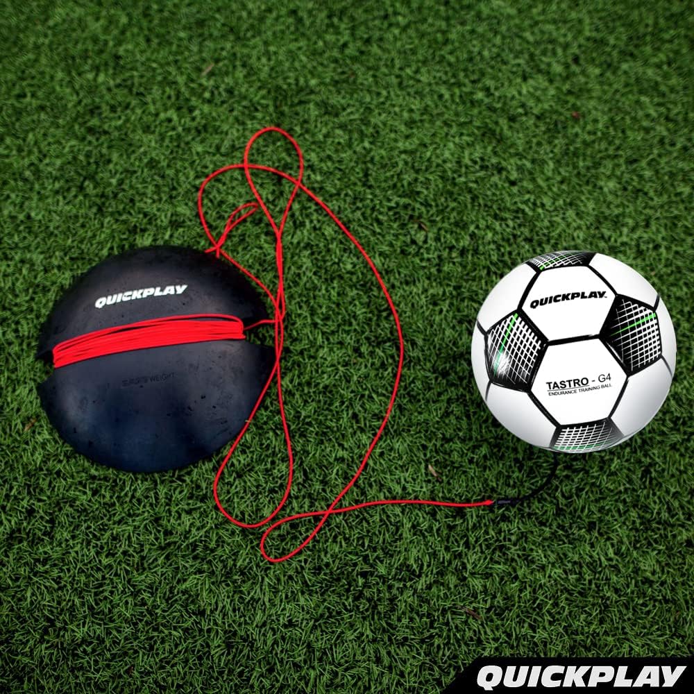 QUICKPLAY Replay Soccer Training Ball | Adjustable Bungee Elastic Training Ball with Base Weight