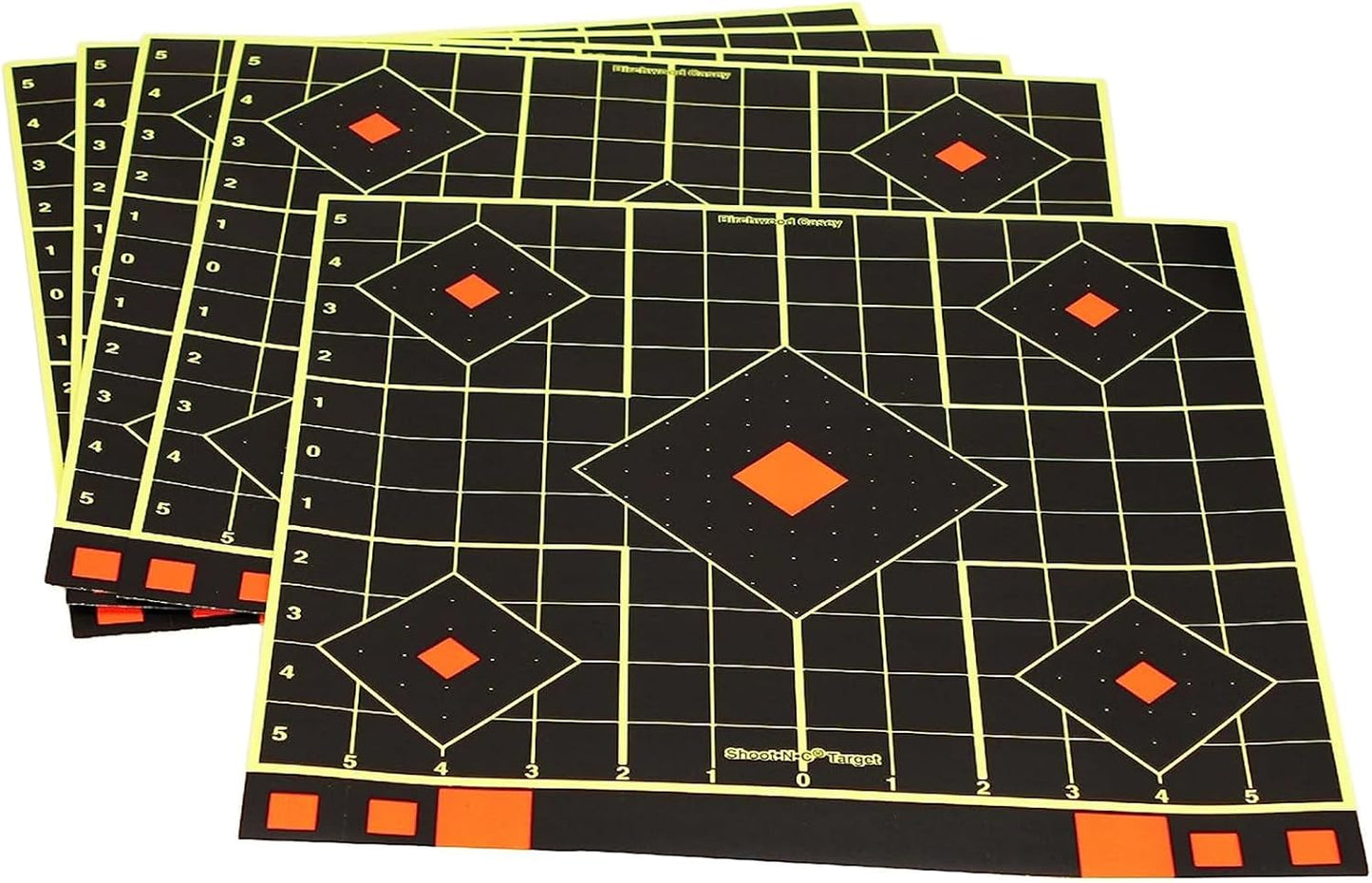 BIRCHWOOD CASEY Shoot-N-C 12" Sight-in Reactive Target - Highly Visible Instant Feedback Self-Adhesive Shooting Target Stickers with Repair Pasters
