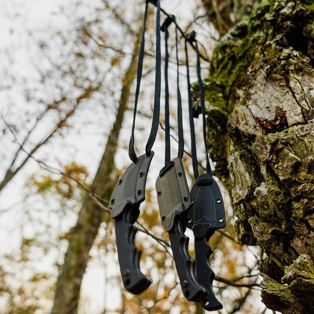 Smith & Wesson H.R.T Cleaver Neck Knife 5.5 in Overall Length with 2 in Blade Length and Breakaway Lanyard,Black