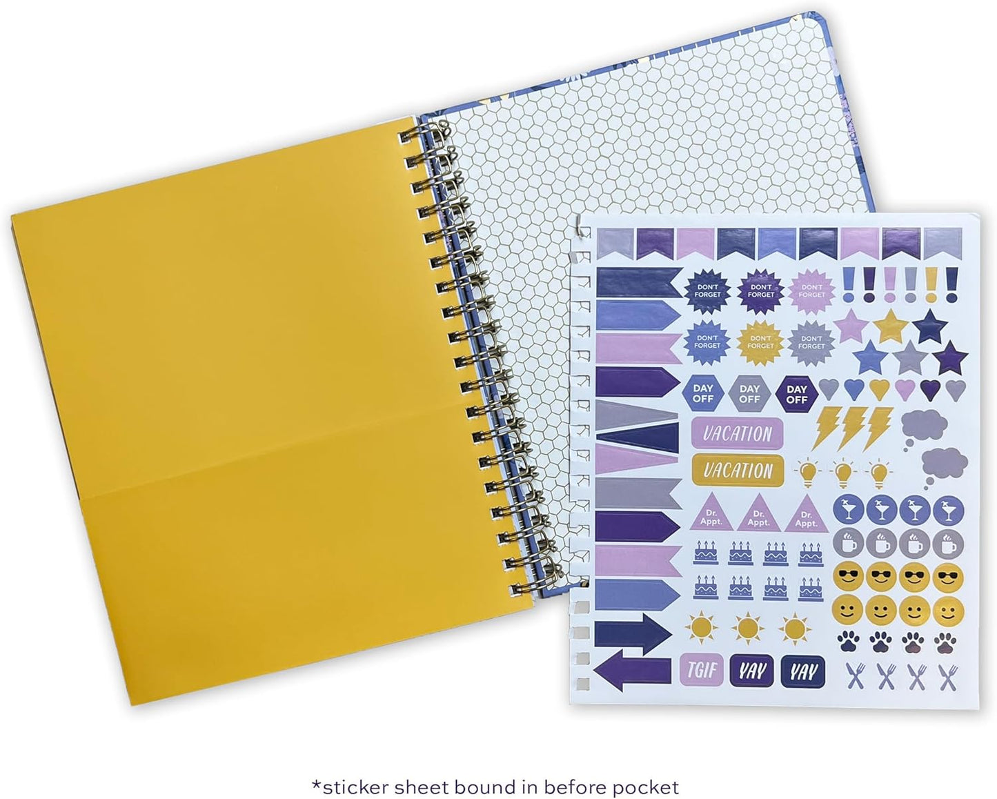 High Note Hardcover Academic Planner 2025-2026, Garden Bee, 9" x 10" 272 Pages, Daily Weekly Monthly Planner 2025-2026 August to December, Back to School Calendar Book for Teachers and Students
