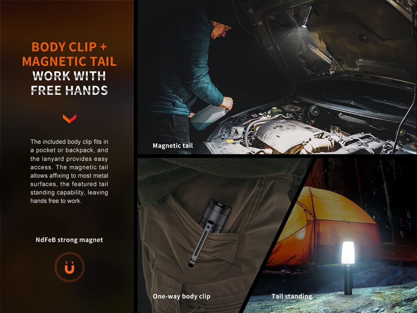 Fenix E35R EDC Flashlight, 3100 Lumens USB-C Rechargeable High Lumen Performance Flashlight with LumenTac Organizer