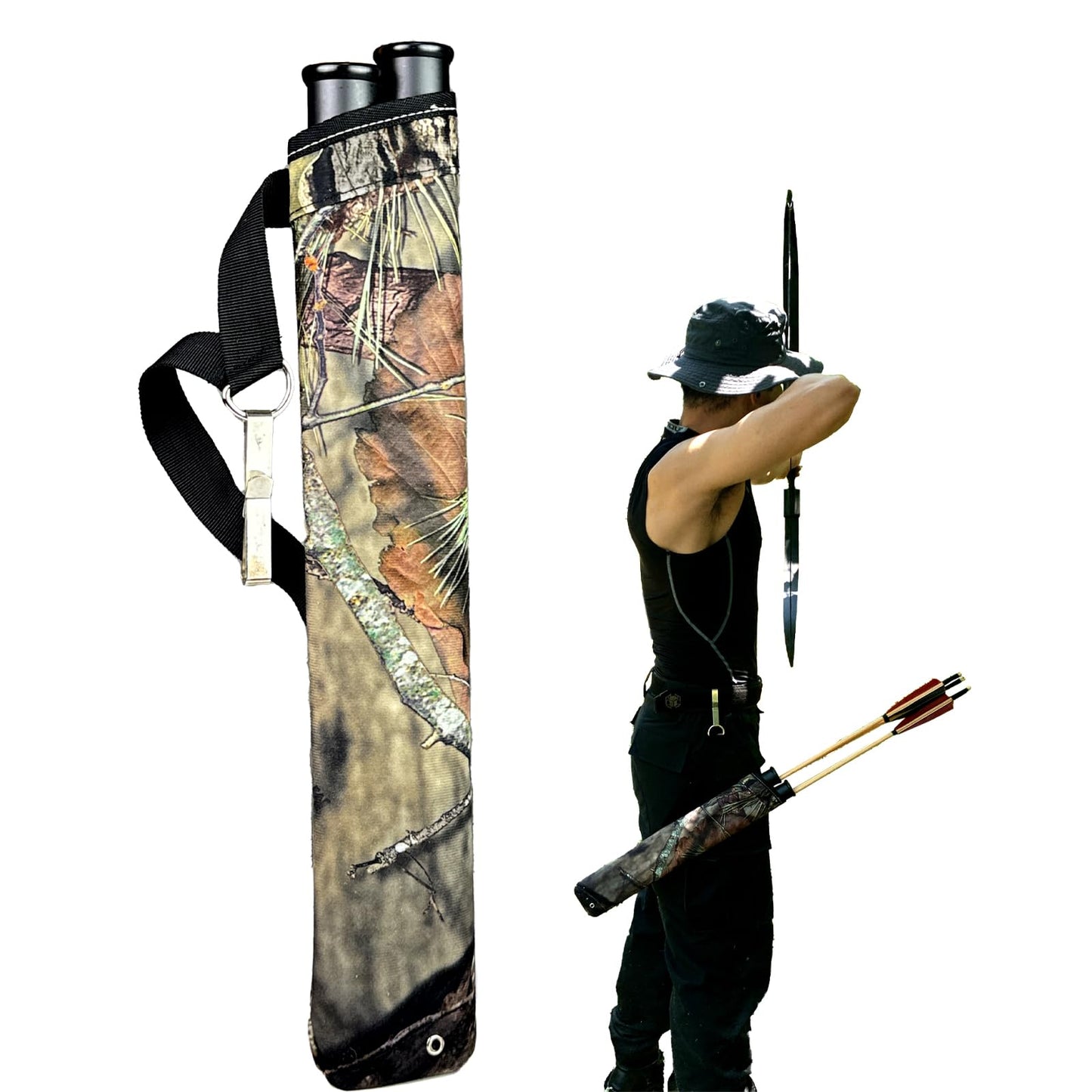 JIALUCONG Camouflage Arrow Tube - Camo Arrow Quiver for Bow Hunting - Quiver Leg - Quiver Quiver with Belt - Arrows for Compound Recurve Bow Quiver for Hunting Target Practicing Youth and Adults