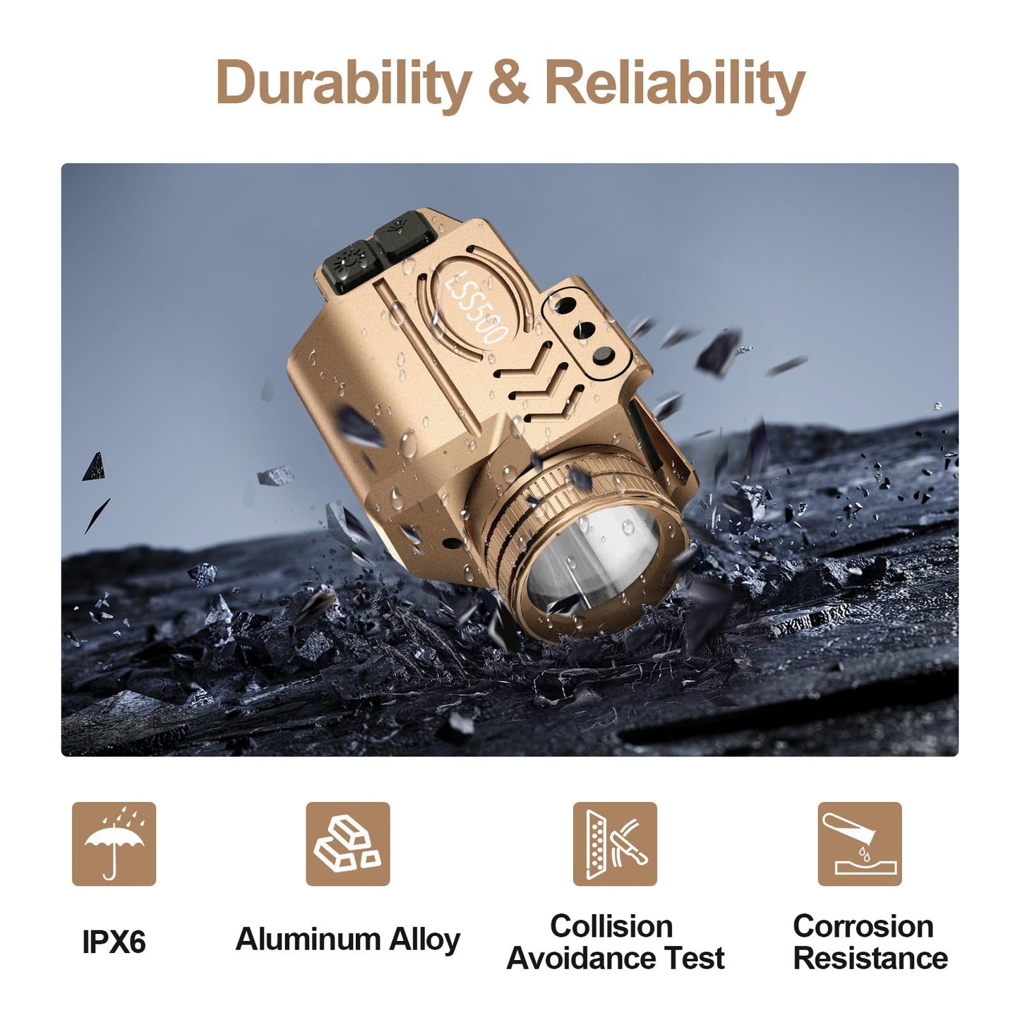 1000 Lumens Pistol Light Green Laser Combo, Aluminum Tactical Weapon Light with Momentary and Strobe Mode, Magnetic USB Rechargeable and Ambidextrous Button, Fits for Compact Rail Mount