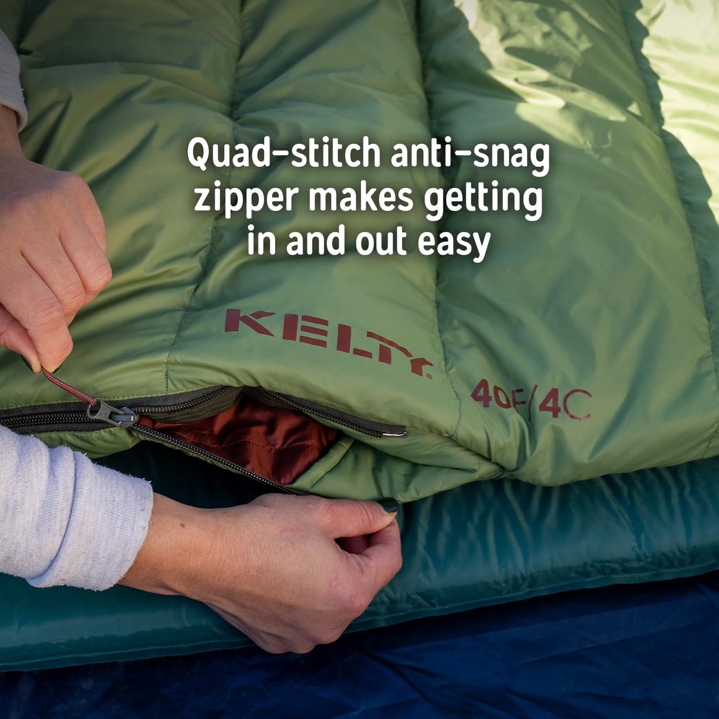 Kelty Cosmic 20 Down Mummy Sleeping Bag for Backpacking, Campers, 550 Fill Power, Recycled Fabrics with PFAS-Free DWR, Designed in Sunny Colorado, USA, 2024 Model (Regular)