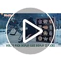 12-Piece Hockey Puck Display Case Wall Mount with Acrylic Door - Wall Decor