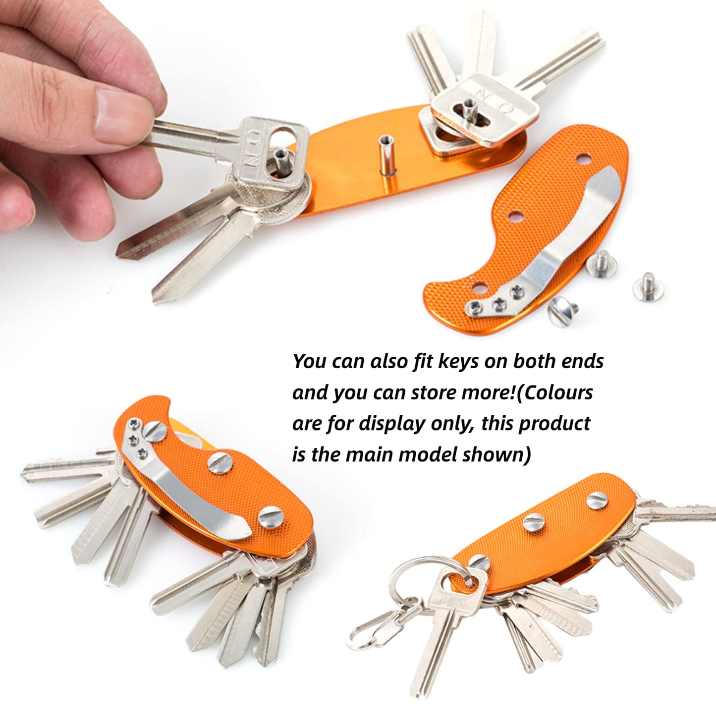 Key Holder Clip, Aluminum Key Holder Organizer Clip Folder Keyring Keychain Edc Gear Pocket Tool, Outdoor Multi Function Pocket Tool, Christmas Gift For Men Women, Holds 5 Keys