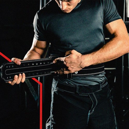Hawk Sports HHR Power Lifting Belt, Suede Leather Double-Prong Weightlifting Belt, 4-inch Wide x 10mm Thick, Maximum Support & Protection for Weightlifting and Powerlifting