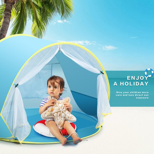 Senodeer Baby Beach Tent, Pop Up Play Tent for Infants, UV Protection Sun Shelter for Toddlers, Infant Portable Sun Shade