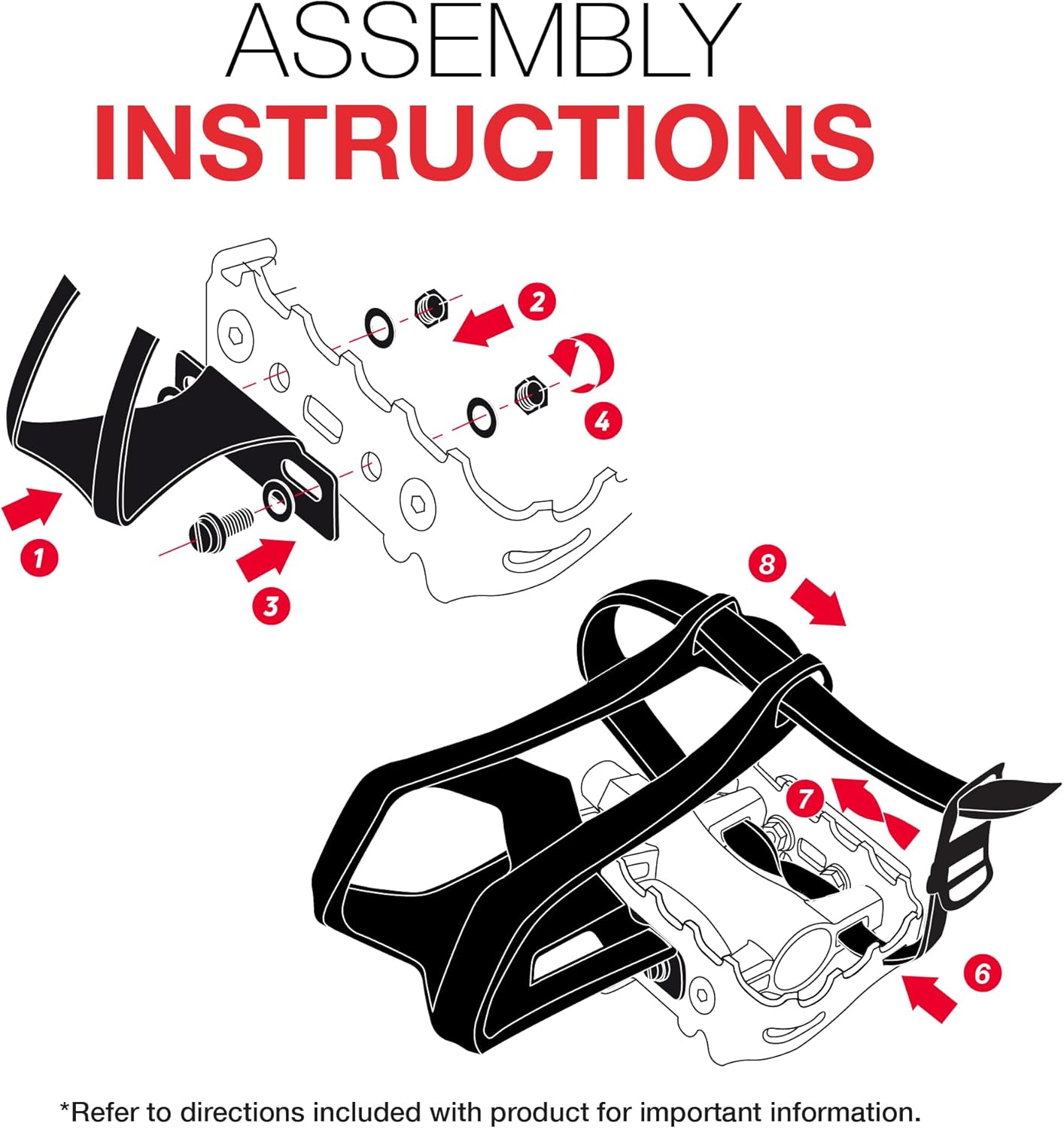 Zefal 43 Plus 515 XL Set Toe-Clip and Straps