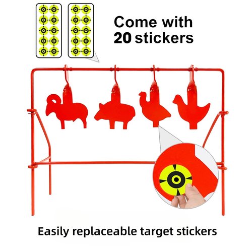 Atflbox BB Gun Target Heavy Metal Spinning Pellet Airgun Airsoft Shooting Target for Outdoor and Backyard