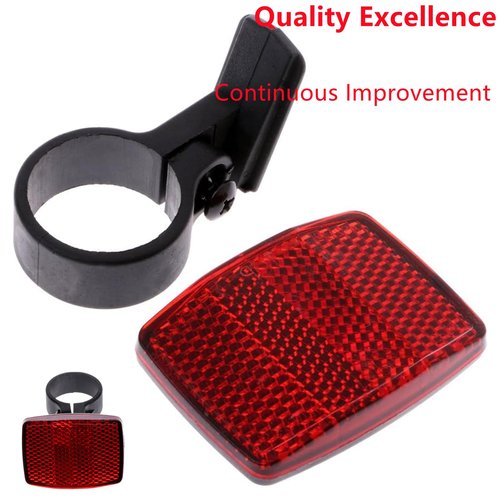 Duoduole 2 Pcs Bike Rear Reflectors Kit, Bike Reflectors Bike Handlebar Reflector Waterproof Bicycles Rear Seat Reflective Taillight for Handlebar Seatpost, Bike Road Safety Reflection Kit