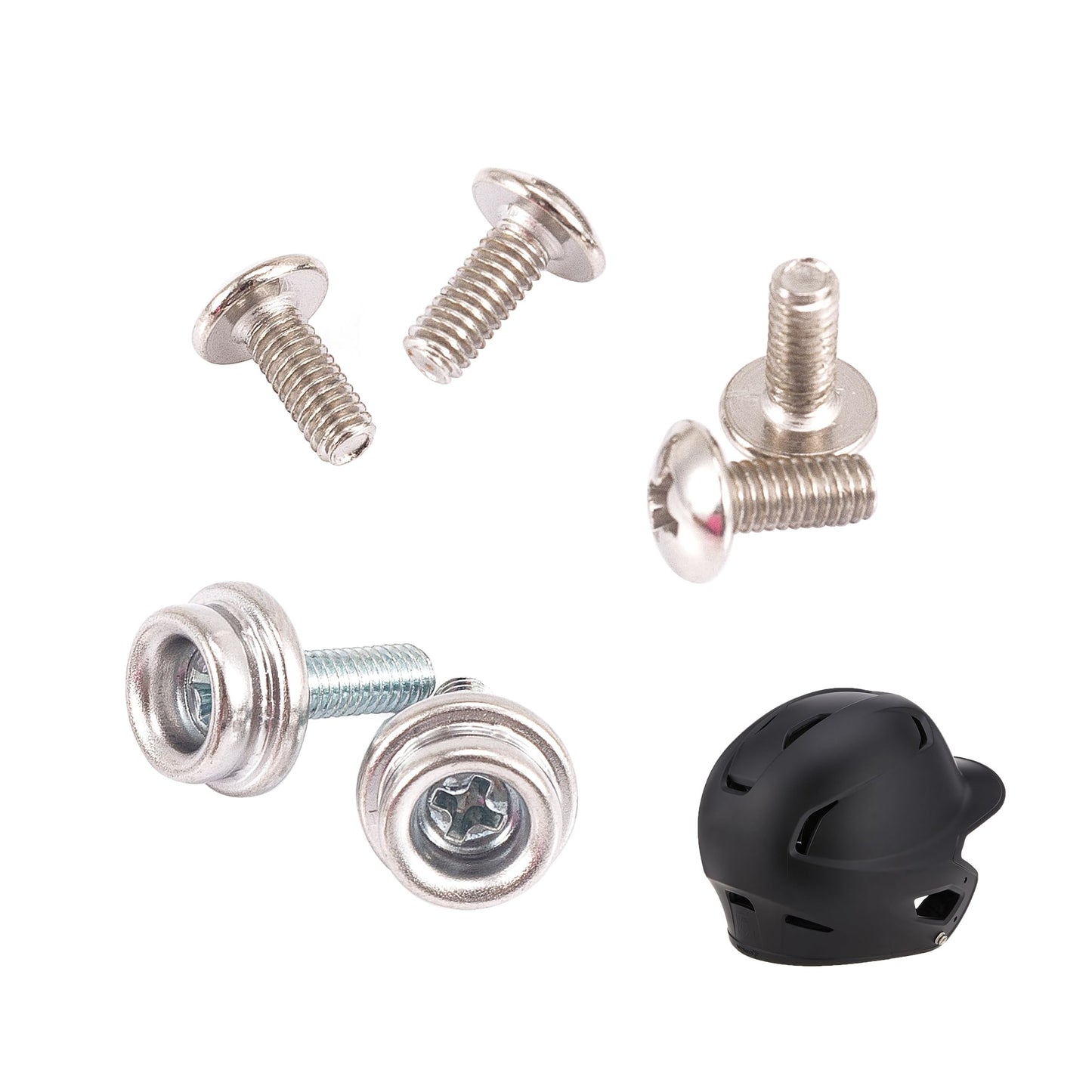 Football Helmet Repair Kit, Helmet Mask Screw Kit, Universal Facemask Hardware Kit, Stainless Steel Sports Helmets Repair Kit, Football Helmet Hardware Kit for Youth Baseball Sports