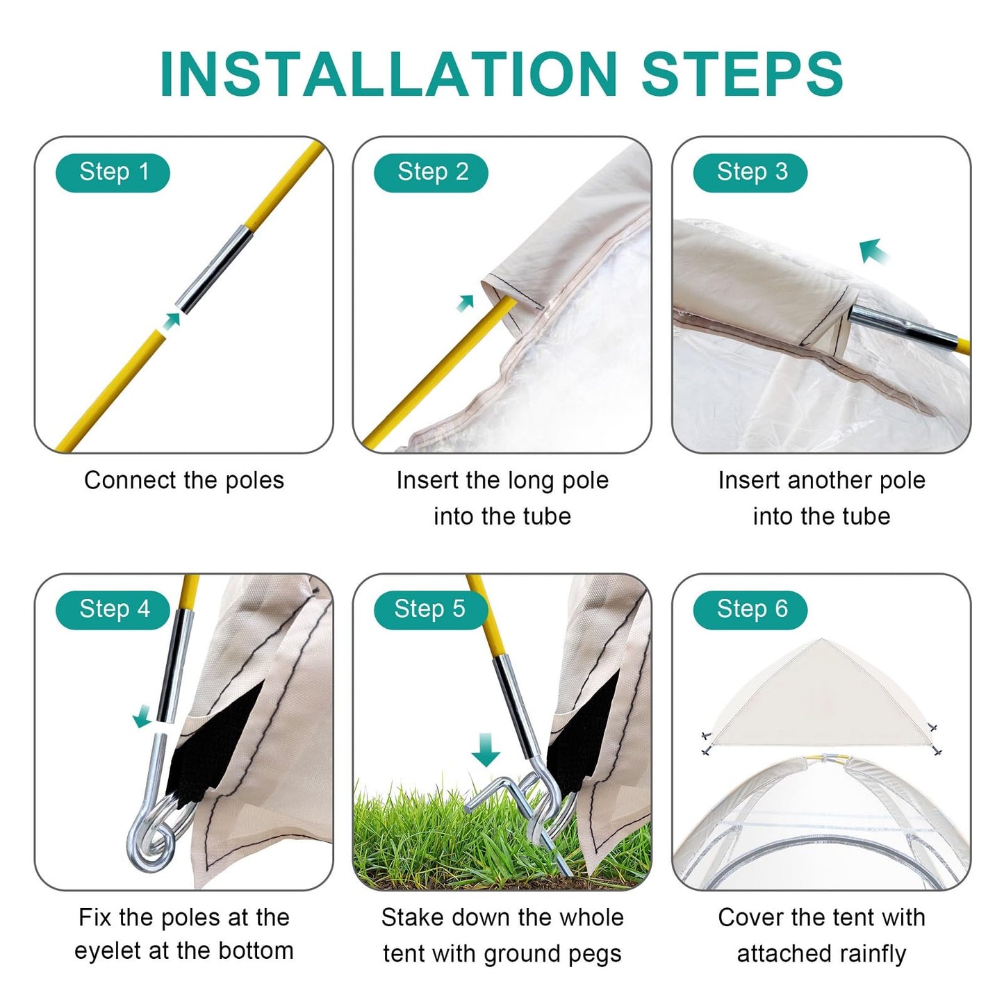 Joramoy Sport Tent with Removeable Top Cover, Portable All Weather Sheleter with Sealed Floor, Rainproof Windproof Clear Bubble Tent for Wathching Sports Event, Camping, Hiking, Fishing๏ผ1-2 Person๏ผ