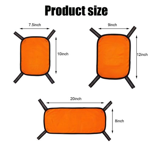 Hagsfire Blaze Orange Mesh Safety Panel with Reflective Strips, Lightweight High Visibility Hunting and Outdoors Safety Panel Attaches to Backpacks, Tents, Blinds, and Gear (Large)