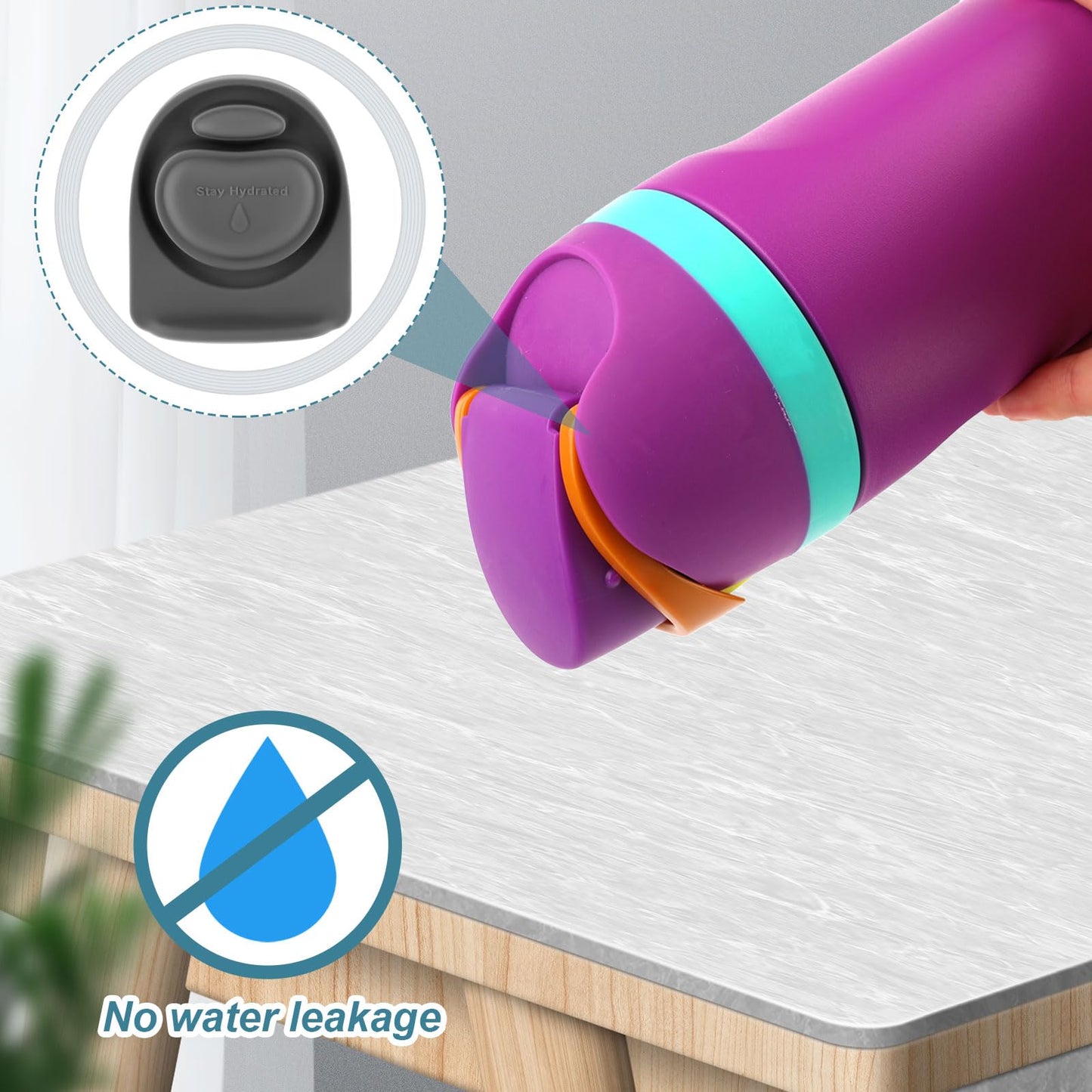 2pcs Bottle Seal Ring & 2pcs Replacement Stopper for Owala FreeSip 24oz 32oz, BPA-Free Water Bottle Top Lid Replacement Silicone O Ring Parts for Owala 16/19/24/32/40oz Gasket Plug Accessories