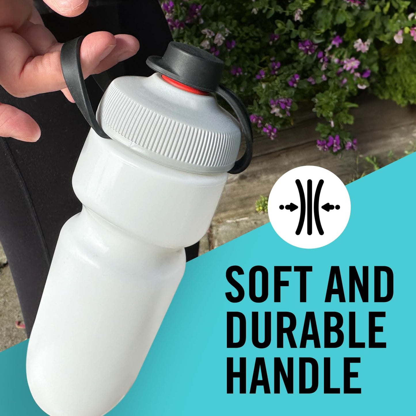 Samorillo 2-Pack Mud Guard with Durable Handle for Polar Bottles - Fits Red Nozzles Only - Bottle Top Not Included - BPA-Free, Phthalate-Free, Lead-Free Silicone Muck Cap/Mud Cap