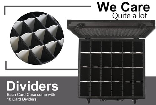 D DACCKIT Trading Card Storage Box with Dividers,Baseball Card Storage Box Holds 6000+ Trading Cards