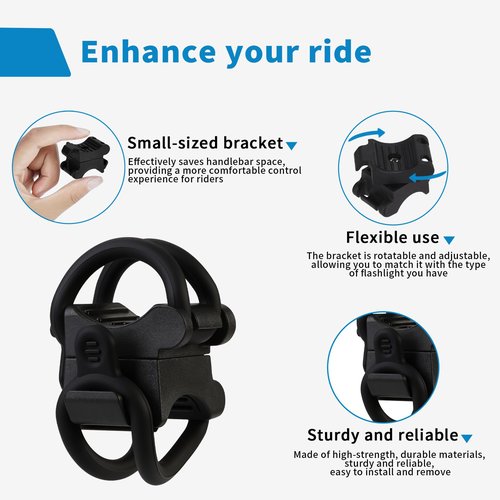 Universal Flashlight Bike Mount for Flashlight (Bike Lighting Mount Accessories)