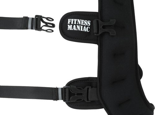 FITNESS MANIAC USA Weighted Vest, 10lb/12lb/15lb/20lb Weight Vest with Reflective Stripe for Workout, Strength Training, Running, Fitness, Muscle Building, Weight Loss, Weightlifting