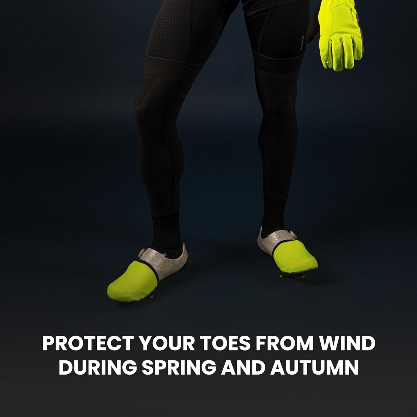 GripGrab Windproof Road Bike Toe Covers Cycling Overshoes Thermal Insulating Road Bicycle Shoe Covers Biking Toe Warmers