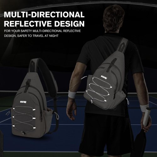 G4Free Pickleball Bag, Crossbody Sling Bag for Men Women, Pickleball Paddle Backpack Gifts for Sports,Ivory,Standard