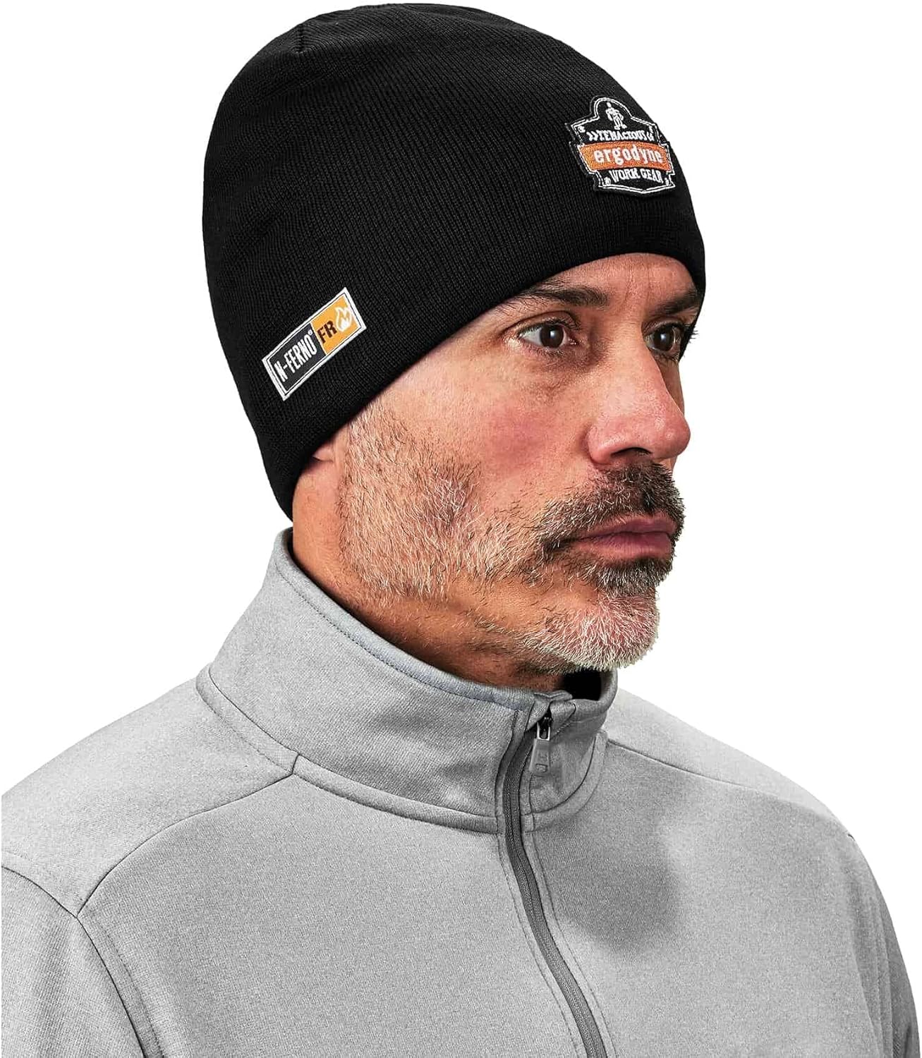 Ergodyne N-Ferno 6820 Fire Resistant Thermal Knit Beanie Cap, Black