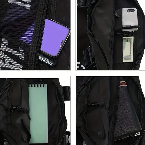 Maizoon Chest Pack for Men Featuring Versatile Running Vest Stylish and Functional Backpack Ideal for Hiking Outdoor Adventures Running & Hip-Hop Outfits Black