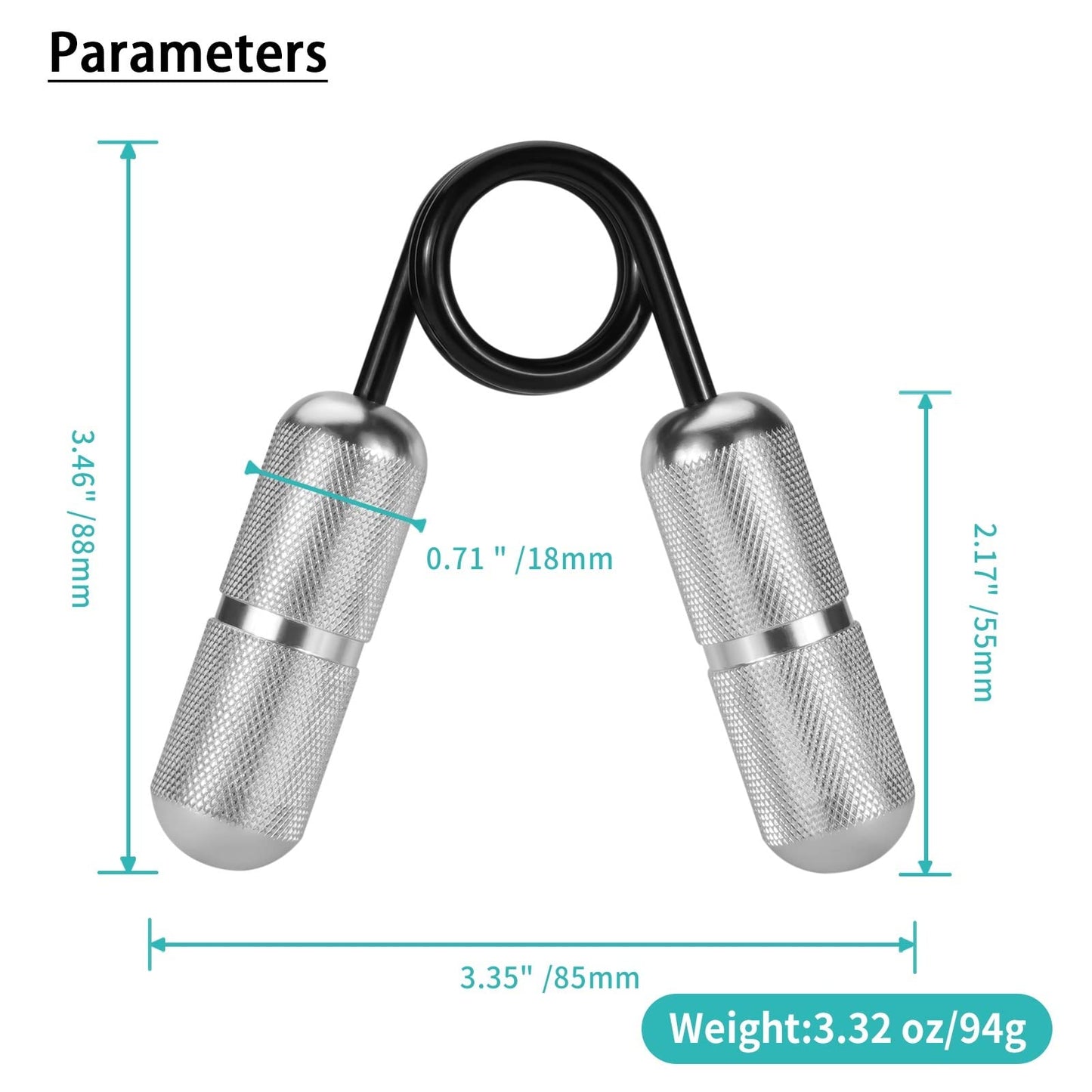 LOQATIDIS Mini Grip Strength Trainer, Metal fingers thumb Hand Grip Strengthener, Hand Rehabilitation Finger Strength Training Muscle Building, Suitable for Teenagers Adult Kids (Silver)