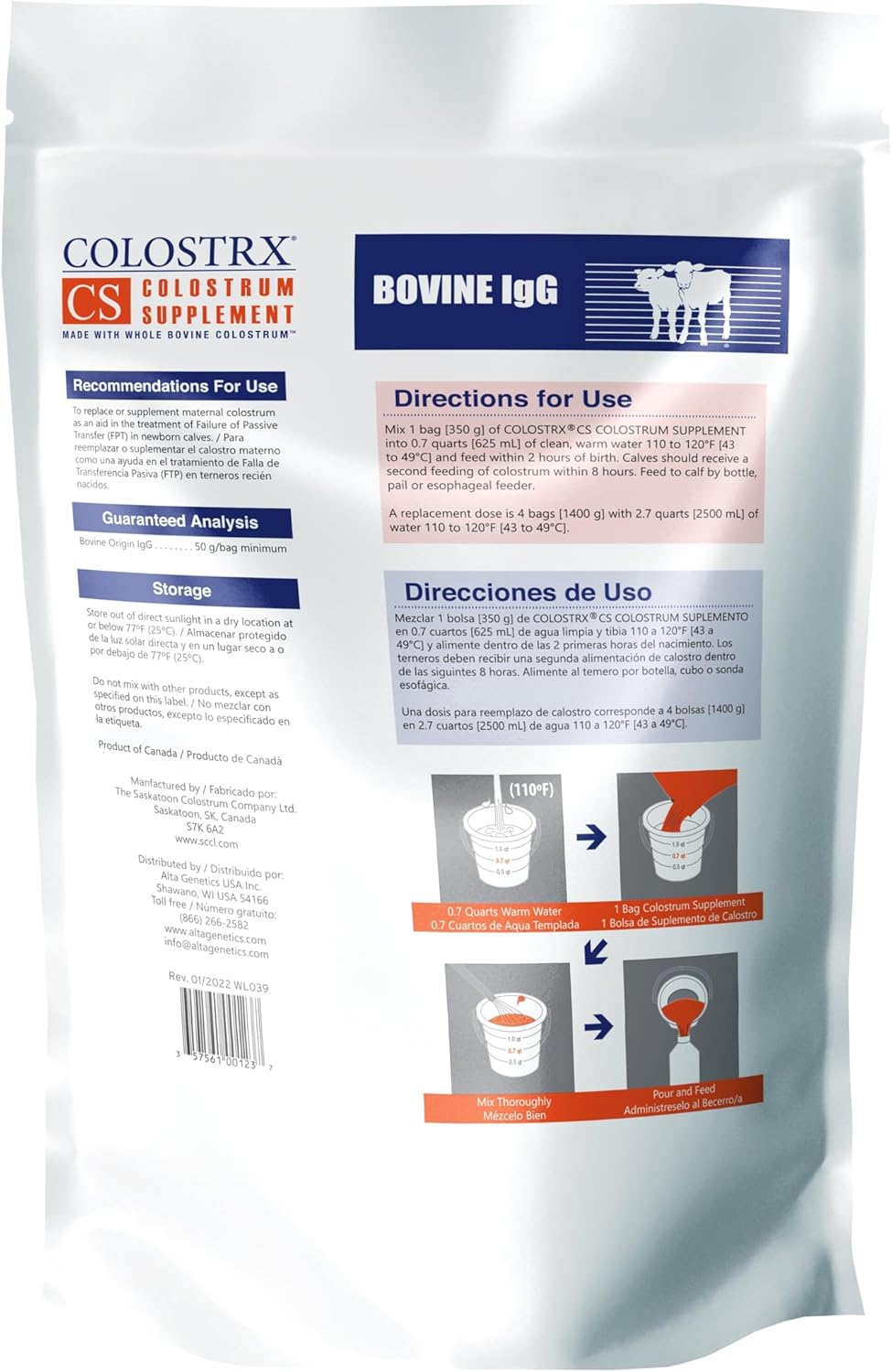 Agrilabs Colostrx Colostrum Supplement Single Dose Packet