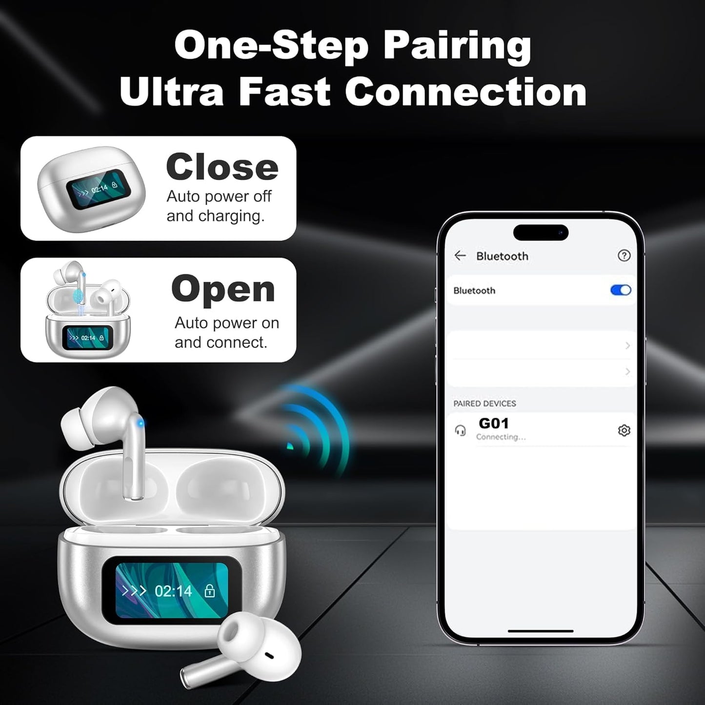 Ai Translation Earbuds Real Time, Translator Earbuds 144 Languages & Accents, 3-in-1 Translating Earbud Open Ear Clip-On Design, Audífonos Traductores for Travel Learning Business fit iOS & Android